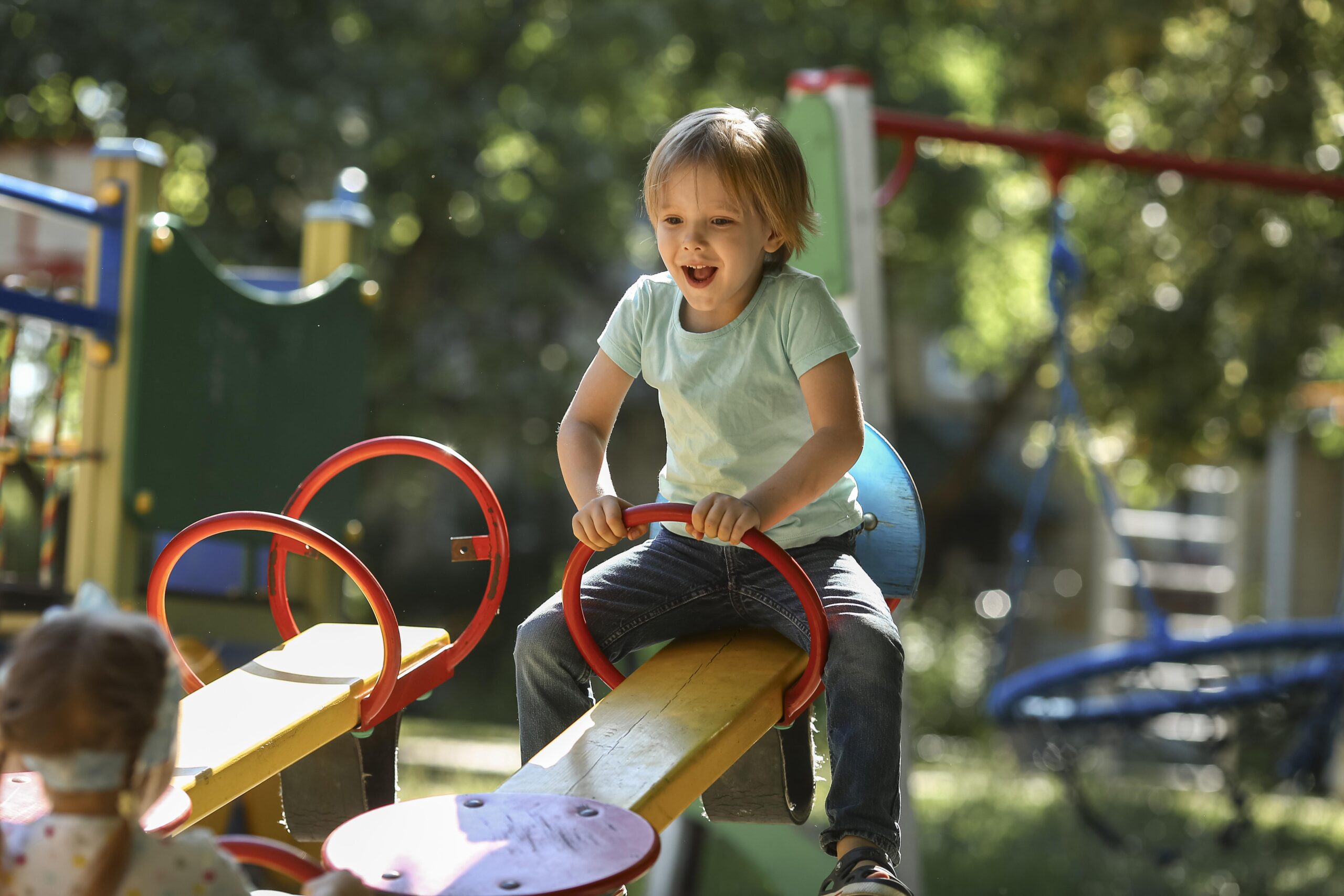 kids playing park